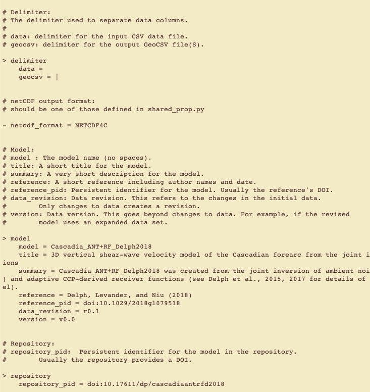 Metadata File